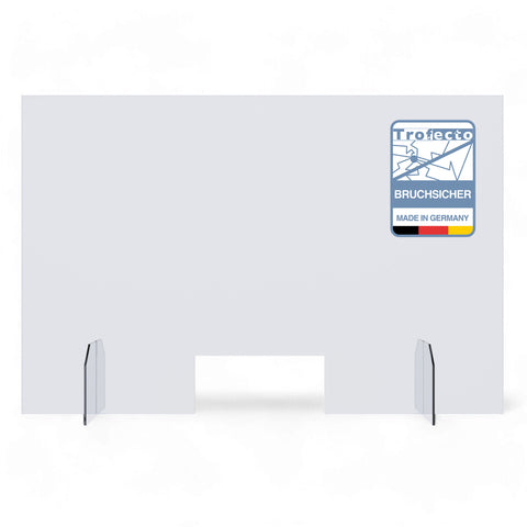 Spuckschutz Typ 5 – platzsparender Aufsteller aus Plexiglas
