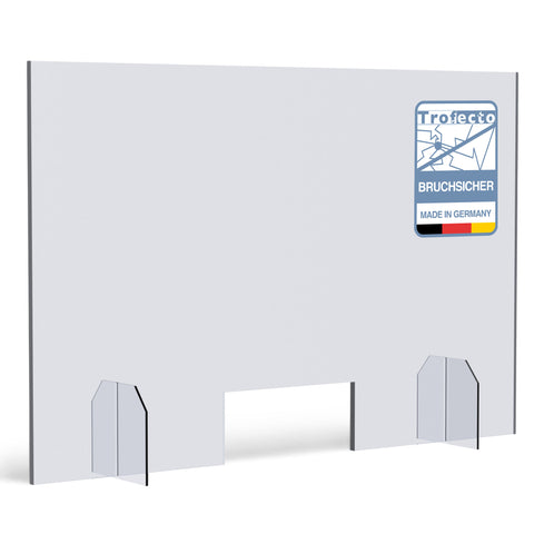 Spuckschutz Typ 5 – platzsparender Aufsteller aus Plexiglas