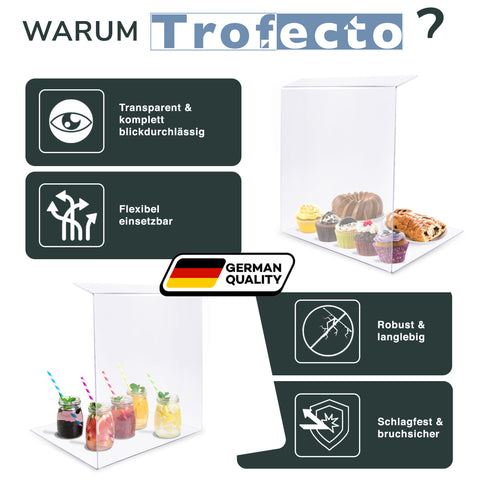 Spuckschutz Typ 2 – hoher Thekenaufsatz aus Plexiglas